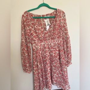 Floral long sleeve sundress